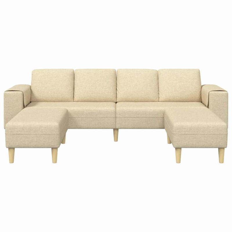 Kanapé Szett 3 pcs Krém szövet
