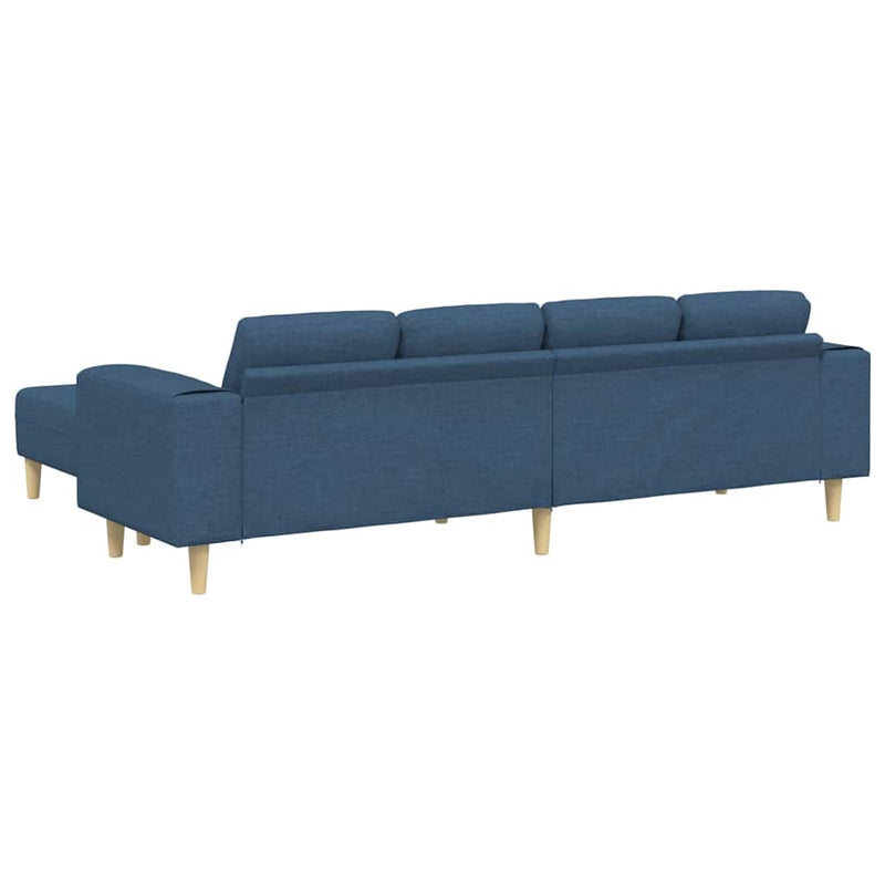 Kanapé Szett 3 pcs Kék szövet