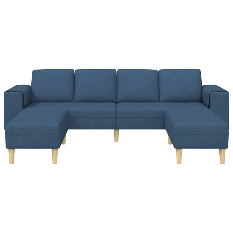 Kanapé Szett 3 pcs Kék szövet