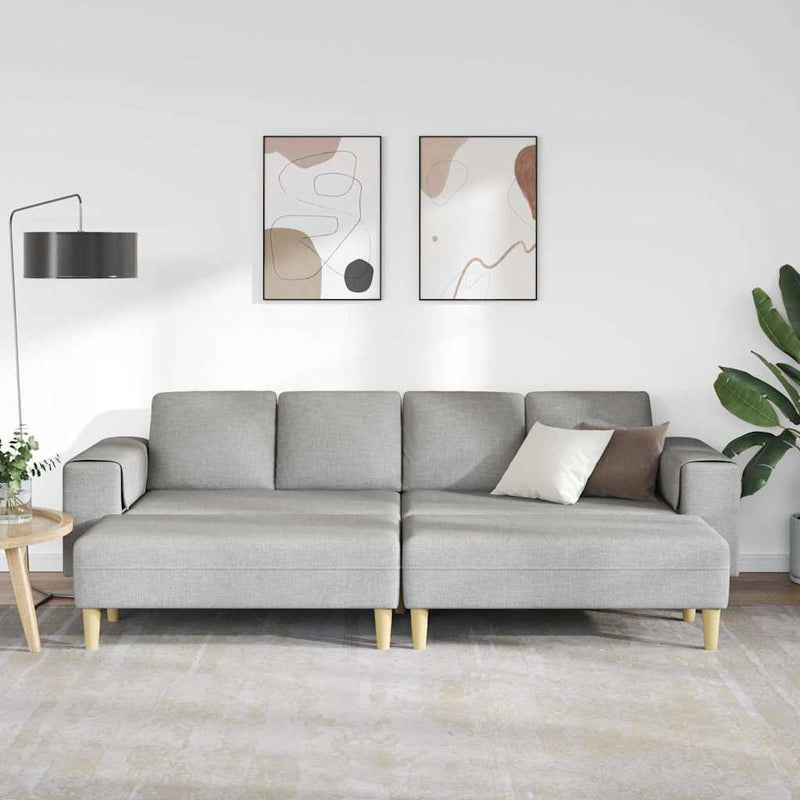 Kanapé Szett 3 pcs Felhős szürke szövet