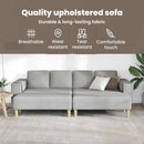 vidaXL Nappali Kanapé 3 pcs Felhőszürke 250 x 188 x 76 cm Poliészter