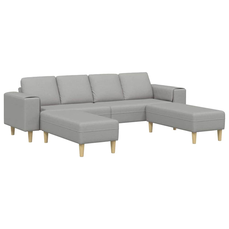 Kanapé Szett 3 pcs Felhős szürke szövet