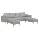 vidaXL Nappali Kanapé 3 pcs Felhőszürke 250 x 188 x 76 cm Poliészter