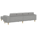 vidaXL Nappali Kanapé 3 pcs Felhőszürke 250 x 188 x 76 cm Poliészter