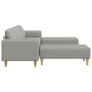 vidaXL Nappali Kanapé 3 pcs Felhőszürke 250 x 188 x 76 cm Poliészter