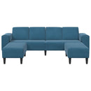 vidaXL Nappali Kanapé 3 pcs Kék 250 x 188 x 76 cm