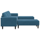 vidaXL Nappali Kanapé 3 pcs Kék 250 x 188 x 76 cm
