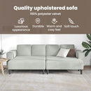 vidaXL Nappali Kanapé 3 pcs Világosszürke 250 x 188 x 76 cm