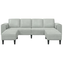 vidaXL Nappali Kanapé 3 pcs Világosszürke 250 x 188 x 76 cm