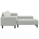 vidaXL Nappali Kanapé 3 pcs Világosszürke 250 x 188 x 76 cm