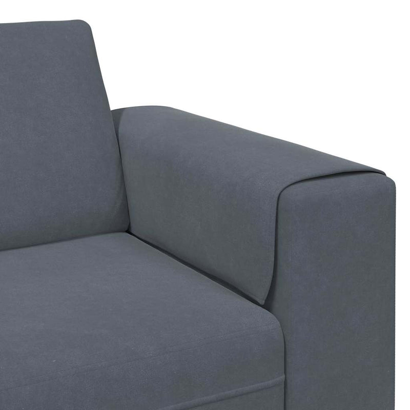 Kanapé Szett 3 pcs Sötétszürke Bársony