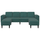 vidaXL Nappali Kanapé 3 pcs Sötétzöld 250 x 188 x 76 cm