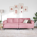 vidaXL Nappali Kanapé 3 pcs Rózsaszín 250 x 188 x 76 cm