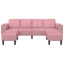 vidaXL Nappali Kanapé 3 pcs Rózsaszín 250 x 188 x 76 cm