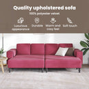 vidaXL Nappali Kanapé 3 pcs Bordó 250 x 188 x 76 cm