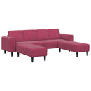 vidaXL Nappali Kanapé 3 pcs Bordó 250 x 188 x 76 cm