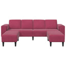 vidaXL Nappali Kanapé 3 pcs Bordó 250 x 188 x 76 cm