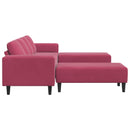 vidaXL Nappali Kanapé 3 pcs Bordó 250 x 188 x 76 cm