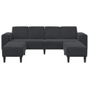 vidaXL Nappali Kanapé 3 pcs Fekete 250 x 188 x 76 cm