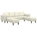 vidaXL Nappali Kanapé 3 pcs Krém 250 x 188 x 76 cm