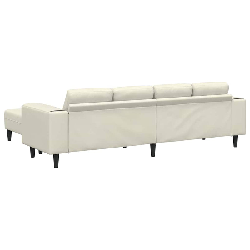 Kanapé Szett 3 pcs Krém Bársony