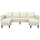 vidaXL Nappali Kanapé 3 pcs Krém 250 x 188 x 76 cm