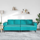 vidaXL Nappali Kanapé 3 pcs Türkiz 250 x 188 x 76 cm