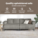 vidaXL Kanapé Világosszürke 250 x 188 x 76 cm Bársonyos szövet