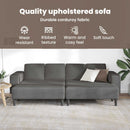vidaXL Kanapé Sötétszürke 250 x 188 x 76 cm Bársonyos szövet