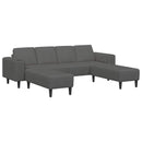 vidaXL Kanapé Sötétszürke 250 x 188 x 76 cm Bársonyos szövet