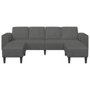 vidaXL Kanapé Sötétszürke 250 x 188 x 76 cm Bársonyos szövet