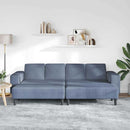 vidaXL Szövet kanapé párnával Kék Bársony anyag
