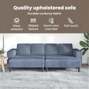 vidaXL Kanapé Kék 250 x 188 x 76 cm Bársonyos szövet