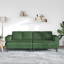 vidaXL Kanapé Sötétzöld 250 x 188 x 76 cm Bársonyos szövet