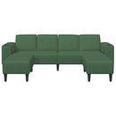 vidaXL Kanapé Sötétzöld 250 x 188 x 76 cm Bársonyos szövet
