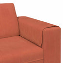 vidaXL Kanapé Piros Narancs 250 x 188 x 76 cm Bársonyos szövet