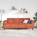 vidaXL Kanapé Piros Narancs 250 x 188 x 76 cm Bársonyos szövet