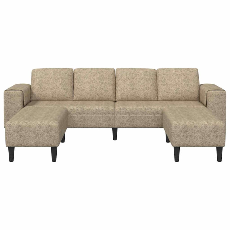 Kanapé Szett 3 pcs Világosszürke Műbőr velúr