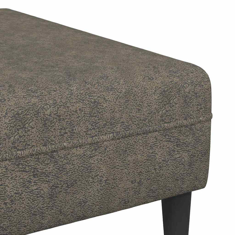 Kanapé Szett 3 pcs Sötétszürke Műbőr velúr