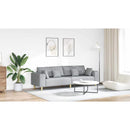 vidaXL Kanapé párnával Világosszürke 250 x 77 x 76 cm szövet