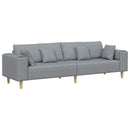 vidaXL Kanapé párnával Világosszürke 250 x 77 x 76 cm szövet