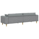 vidaXL Kanapé párnával Világosszürke 250 x 77 x 76 cm szövet