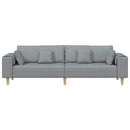 vidaXL Kanapé párnával Világosszürke 250 x 77 x 76 cm szövet