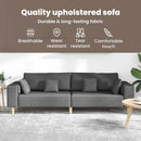 vidaXL Kanapé párnával Sötétszürke 250 x 77 x 76 cm szövet