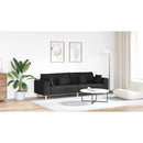 vidaXL Kanapé párnával Fekete 250 x 77 x 76 cm szövet