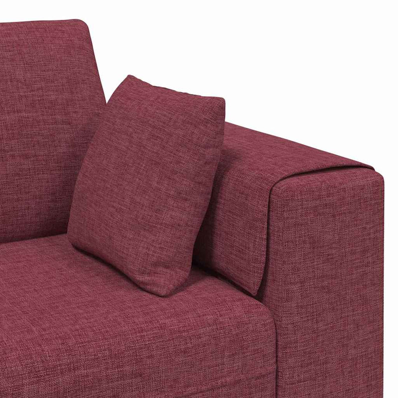 vidaXL Szövet kanapé párnával Bordó 208 cm szövet