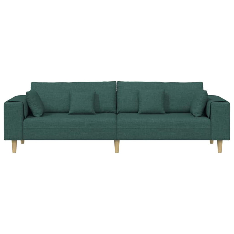 Szövet kanapé párnával Sötétzöld 208 cm szövet