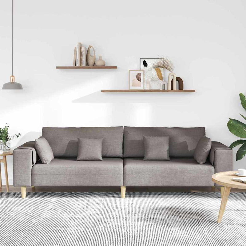 vidaXL Szövet kanapé párnával Tópszínű 208 cm szövet