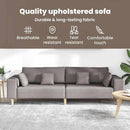 vidaXL Kanapé párnával Tópszínű 250 x 77 x 76 cm szövet