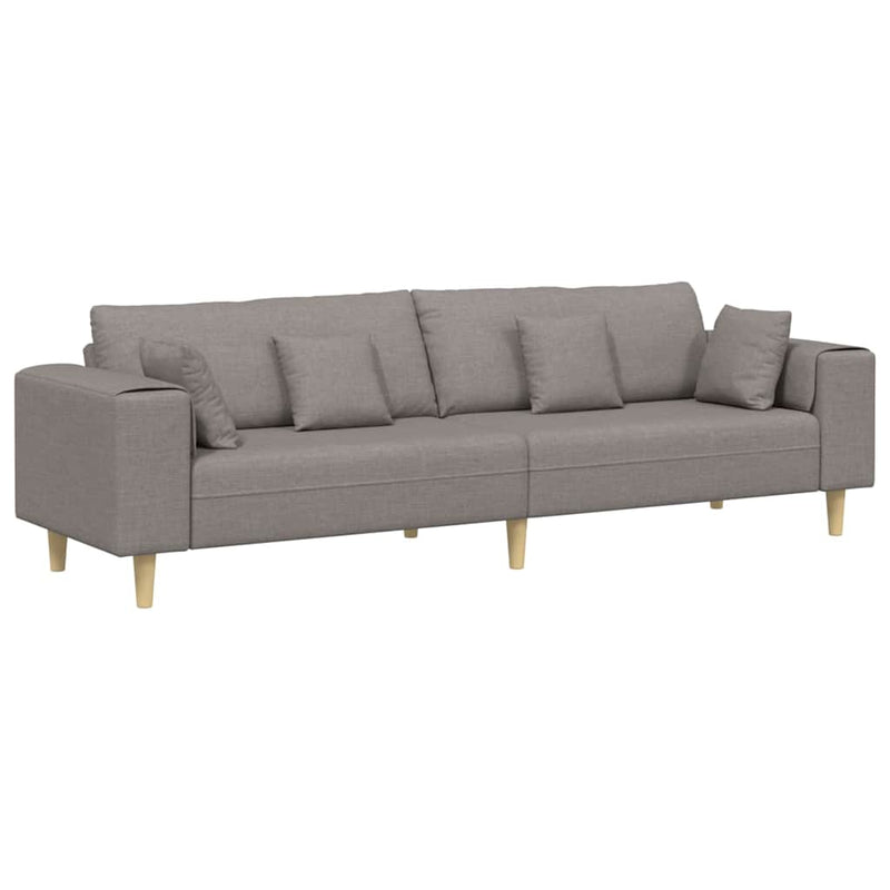 vidaXL Szövet kanapé párnával Tópszínű 208 cm szövet